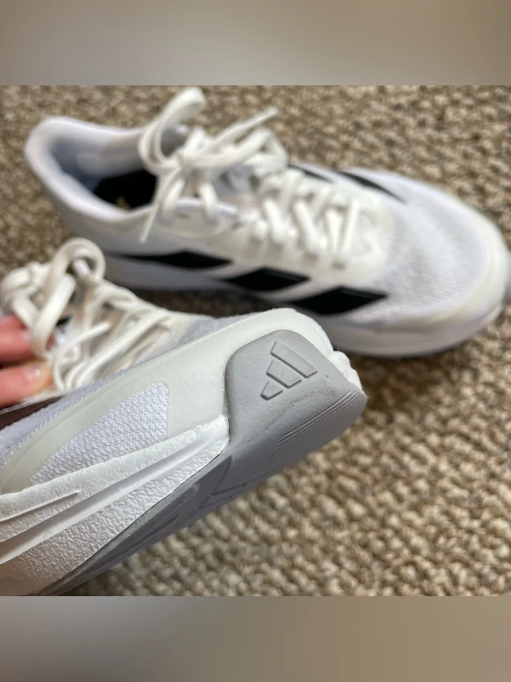 Adidas DURAMO SL 2 RUNNING SHOES White Ortholite comfort women’s 7.5